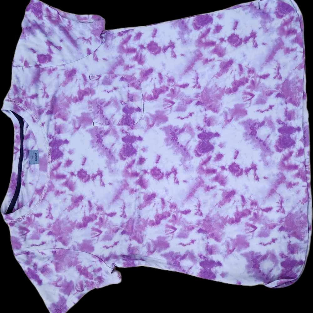 Jane and Bleecker Purple Tie-Dye Pajama Top and Bottom
